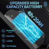 Ridstar Q20 gros pneus vélo électrique 1000W moteur 48V 20Ah batterie