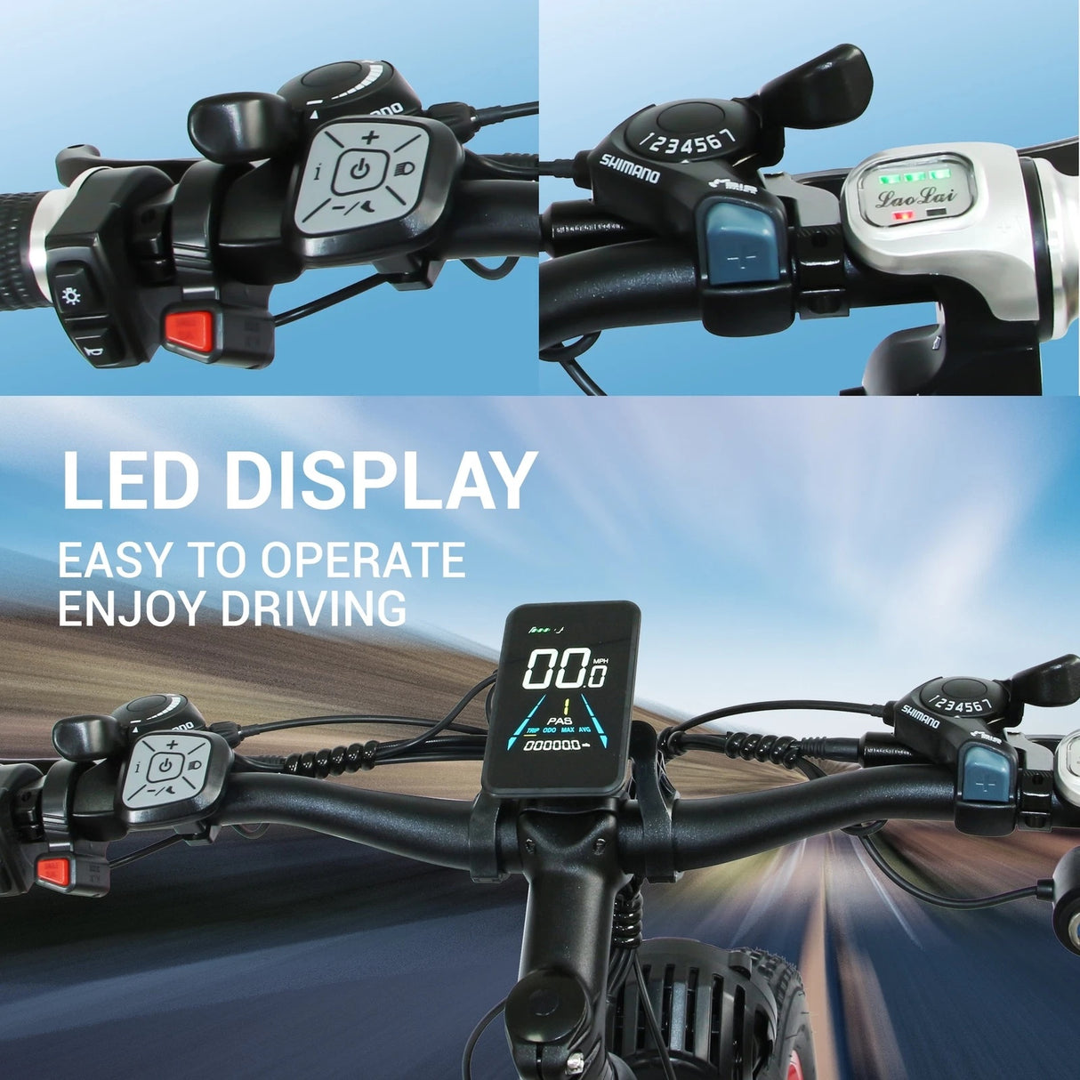 SMLRO XDC600 26" Off-road Electric Bike Dual Motor 2000W 52V 30Ah Battery