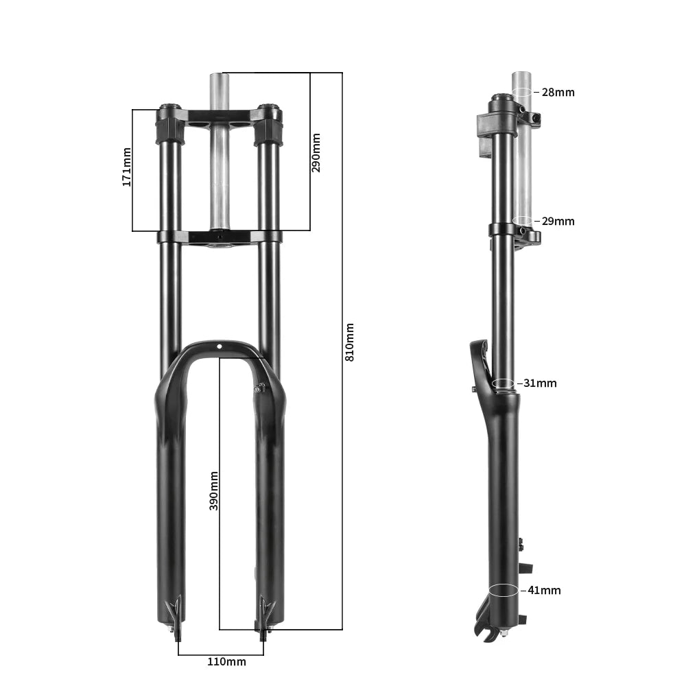 SHENGMIL MX03/MX05 Electric Bike front Shock Double Shoulder Front Suspension Fork-1