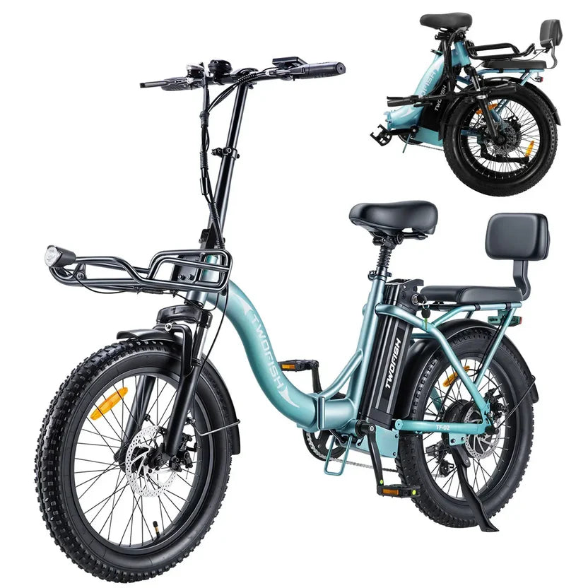 TWOFISH TF2 20" Folding Electric Bike 250W Motor 36V 17.8Ah Battery