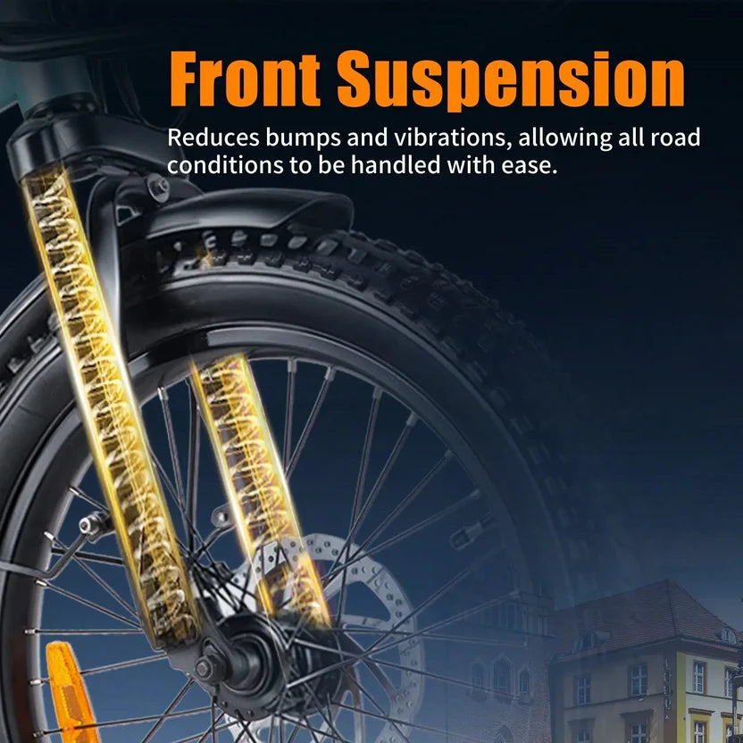 TWOFISH TF2 20" Folding Electric Bike 250W Motor 36V 17.8Ah Battery