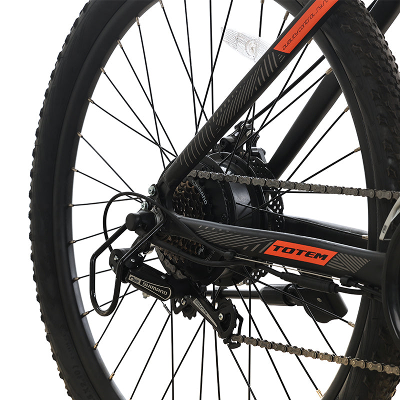 Mountain bike elettrica Totem Volcano con parafanghi Motore HUB posteriore 500W Batteria 48V 10,4Ah