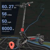 YUME Raptor 11" All-Terrain Electric Scooter 3000W*2 Dual Motors 60V 27Ah/30Ah Battery