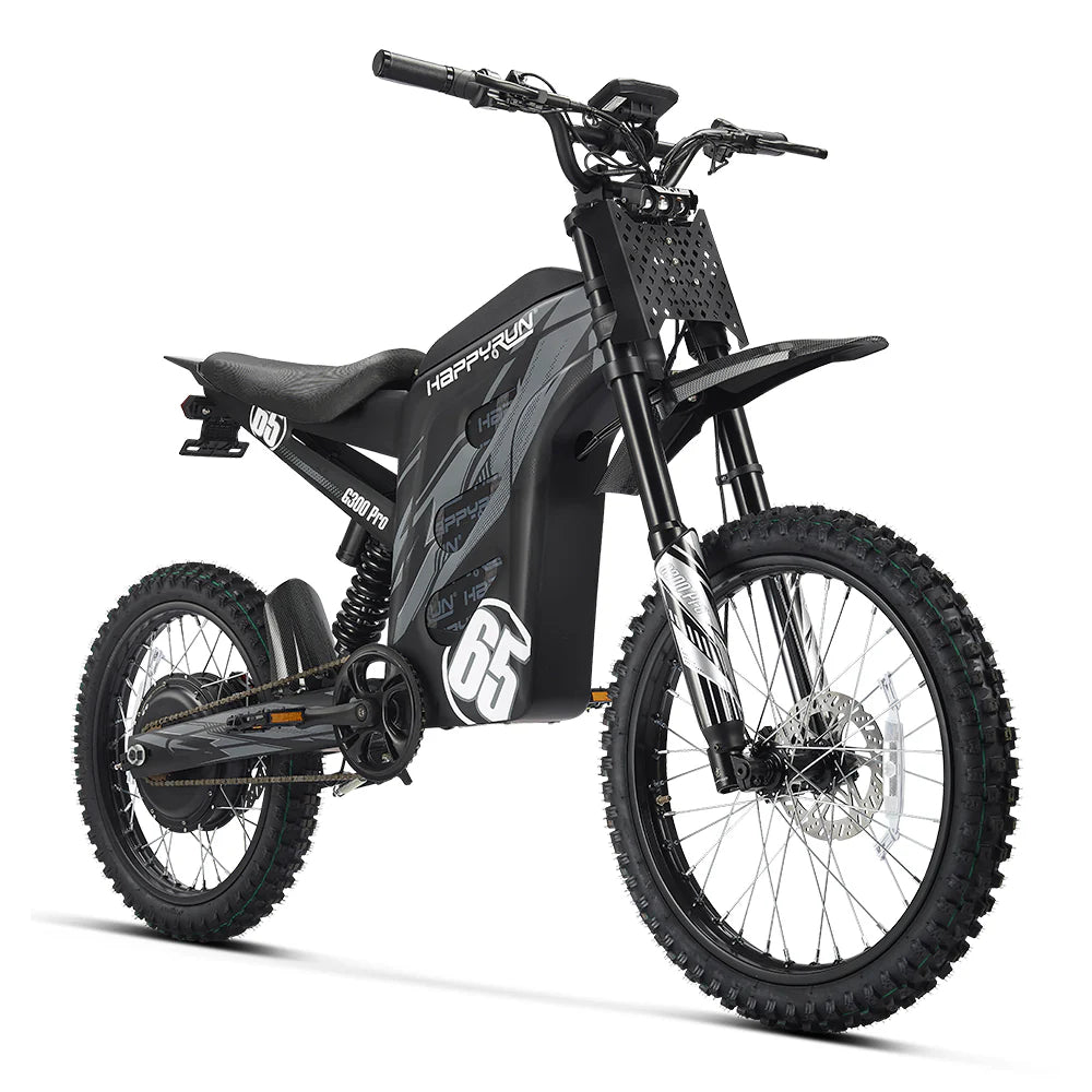 HAPPYRUN Tank G300 Pro Electric Motorcycle 6500W Peak Motor 72V 30Ah Battery