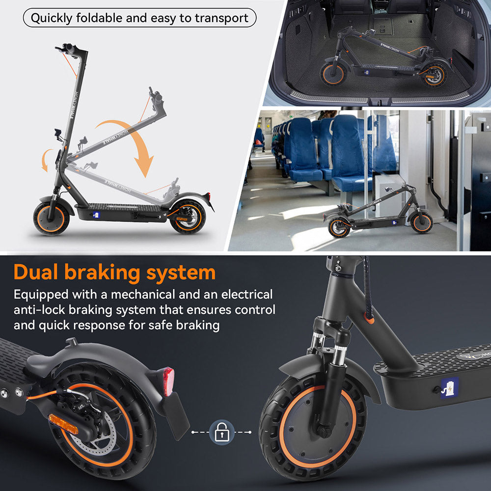 HONEYWHALE E9 Max 10" Foldable Electric Scooter 500W Motor 36V 10Ah Battery (ABE)