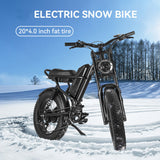 Idpoo IM-J1 Fat Tires Bici Elettrica Motore Brushless 500W Batteria 48V 15Ah