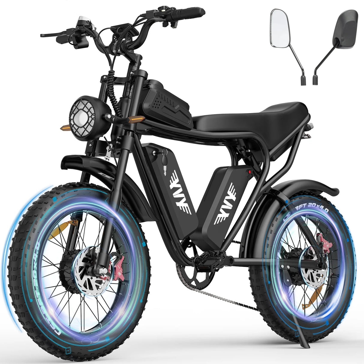 YVY C20Max(Q20 Pro) 20" Fat Tires Electric Bikes 2*1000W Motor 52V 20Ah Dual Battery