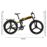 LANKELEISI XT750 Sports 26" Folding Electric Bike 500W Motor 48V 12.8Ah Battery
