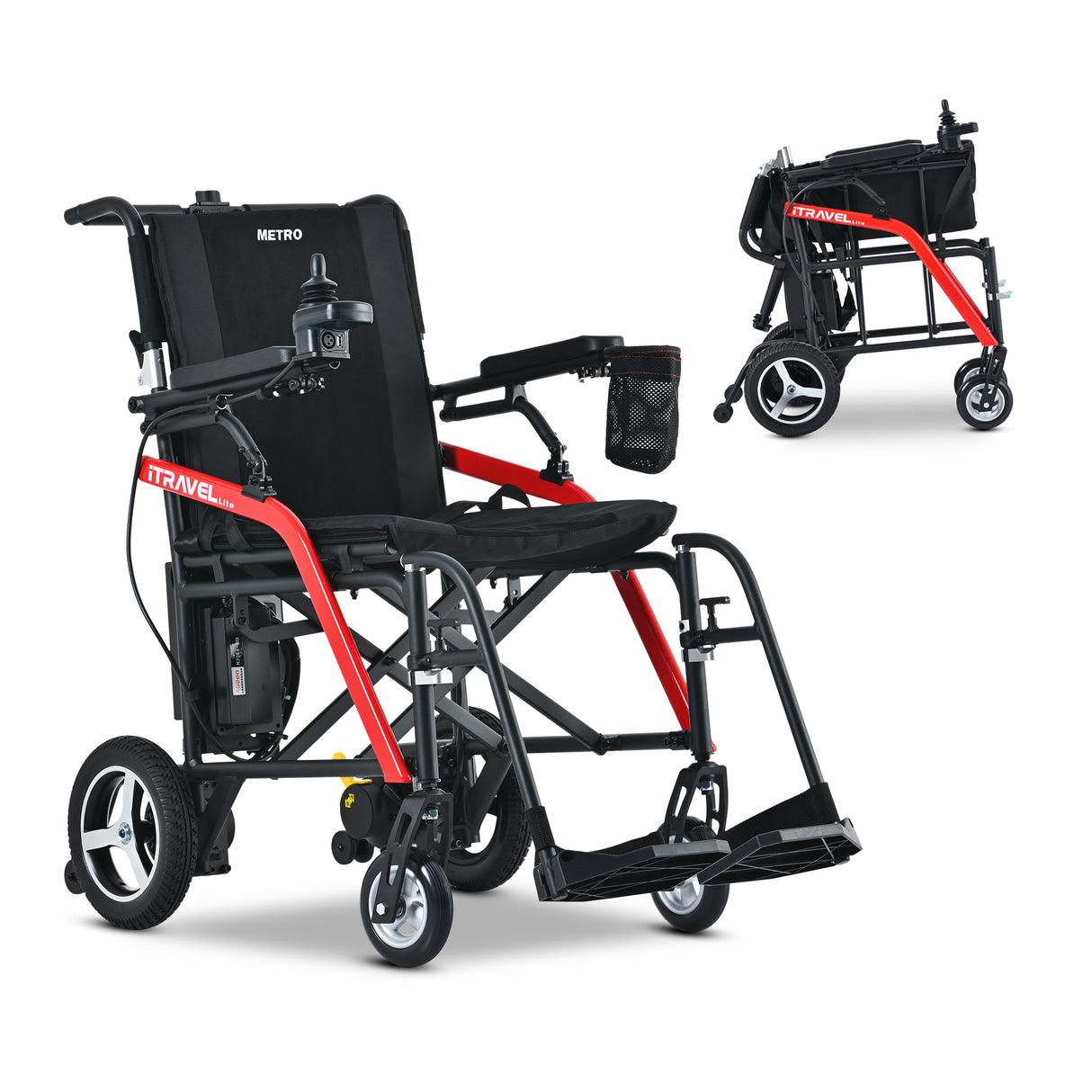 METRO MOBILITY ITRAVEL LITE 10" 4 Wheel Mobility Electric Wheelchairs 300W Motor 24V 10Ah Battery