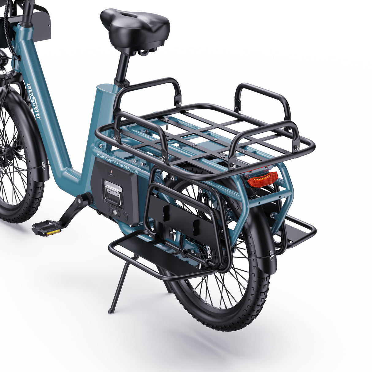 ONESPORT OT01 20" Step-Through Longtail Cargo Electric Bike 650W Motor 48V 27Ah Battery