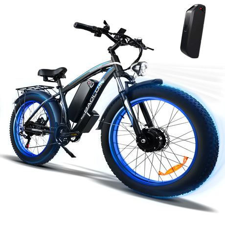 poleejiek electric bike blue black 2000w dual motors