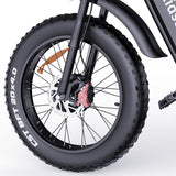RIDSTAR Q20 Pro Fat Tires Electric Bike 2*1000W Motor 52V 20Ah Dual Battery