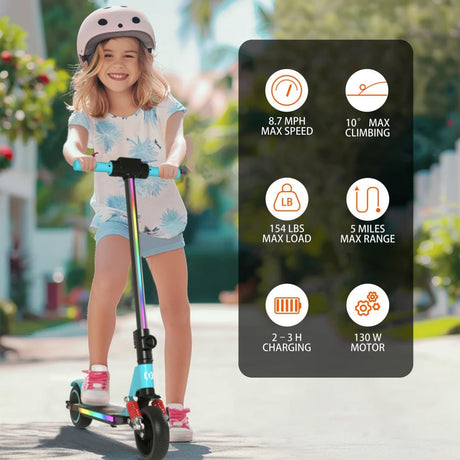 Simate S5 Kid's Flash Light Electric Scooter 130W Motor 24V 2.5Ah Battery